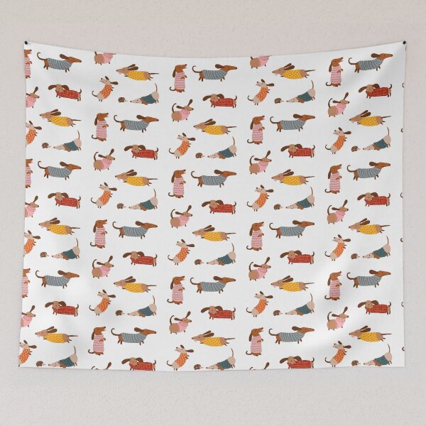 Item preview, Cute Dachshunds in Winter Sweaters designed and sold by BexMorleyArt.