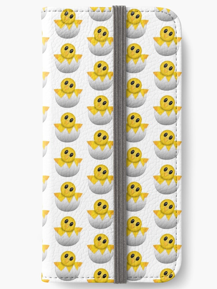 Etui Portefeuille Iphone Hatching Bebe Poussin Emoji Par Dcornel Redbubble