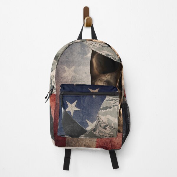 Item preview, Military American Flag with Skull and Knives designed and sold by TjsDesignsnMore.