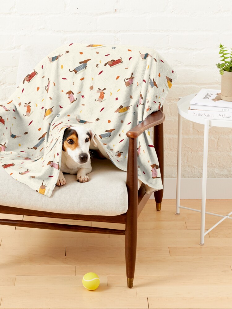 Dachshund print outlet blanket