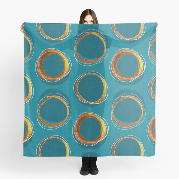 Solar Eclipse MCM Gold-Blue Scarf