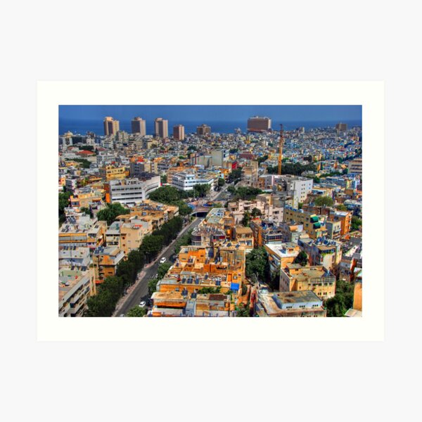 Tel Aviv Eagle Eye City View Art Print