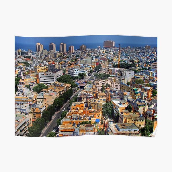 Tel Aviv Eagle Eye City View Poster