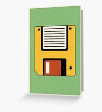 Diskette Tech | Retro Kunst Grußkarte