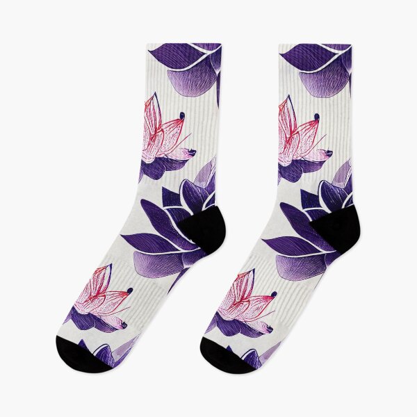 Item preview, Pink and purple lotus flowers pattern designed and sold by etherElric.