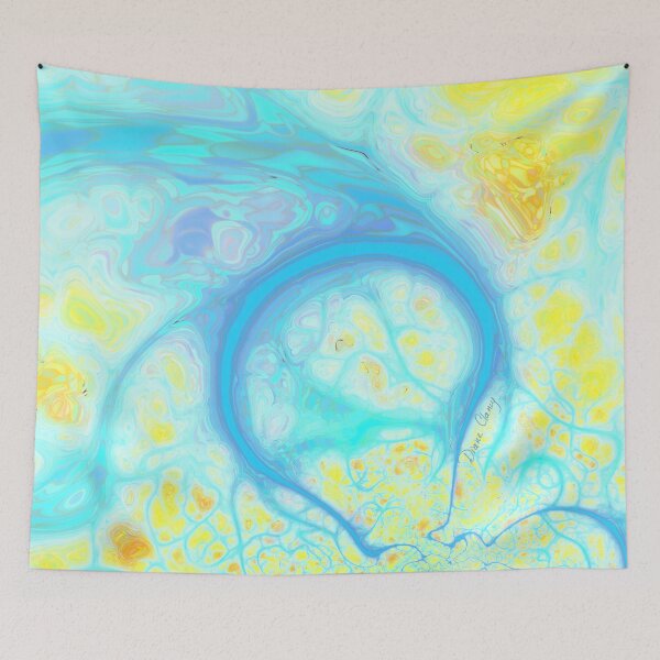 Item preview, Streams of Joy - Cosmic Aqua & Lemon designed and sold by Diane Clancy.