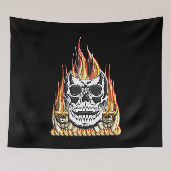 Item preview, Skull on fire designed and sold by cutenevil.
