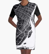 Montreal | Canada | City Map | Minimalism Graphic T-Shirt Dress