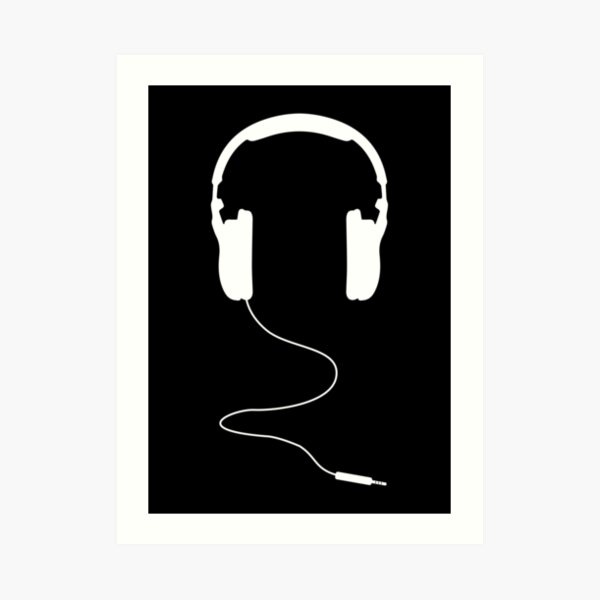 Auriculares Blancos Lámina artística