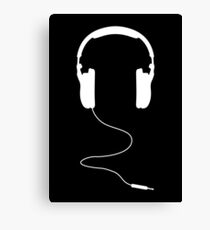 Headphones White Canvas Print