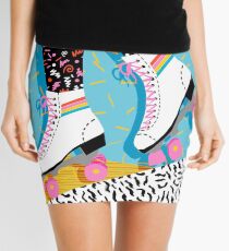 Steeze - 80s retro throwback rollerskating rink neon memphis 1980's vibes Mini Skirt
