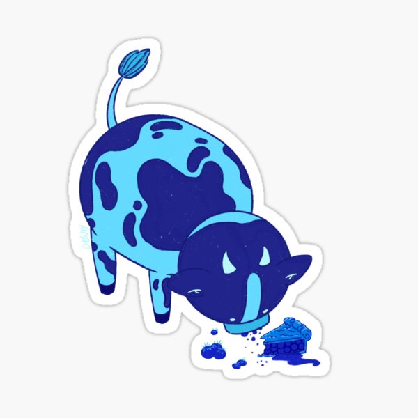 Miracle Valentine on X: Cute Blueberry Milk Cow Please check my merch  store to see more cute artworks of mine * Redbubble:   * Teepublic:  #redbubble  #teepublic #fineartamerica #cow #milkcow #cutecow #