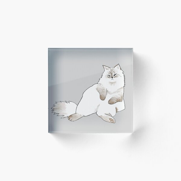 Item preview,  Fluffy cat sitting like a human designed and sold by miyakod.