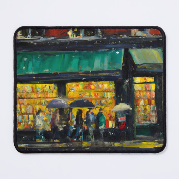 Item preview, Crowd Outside a Bookstore designed and sold by priddypaintings.