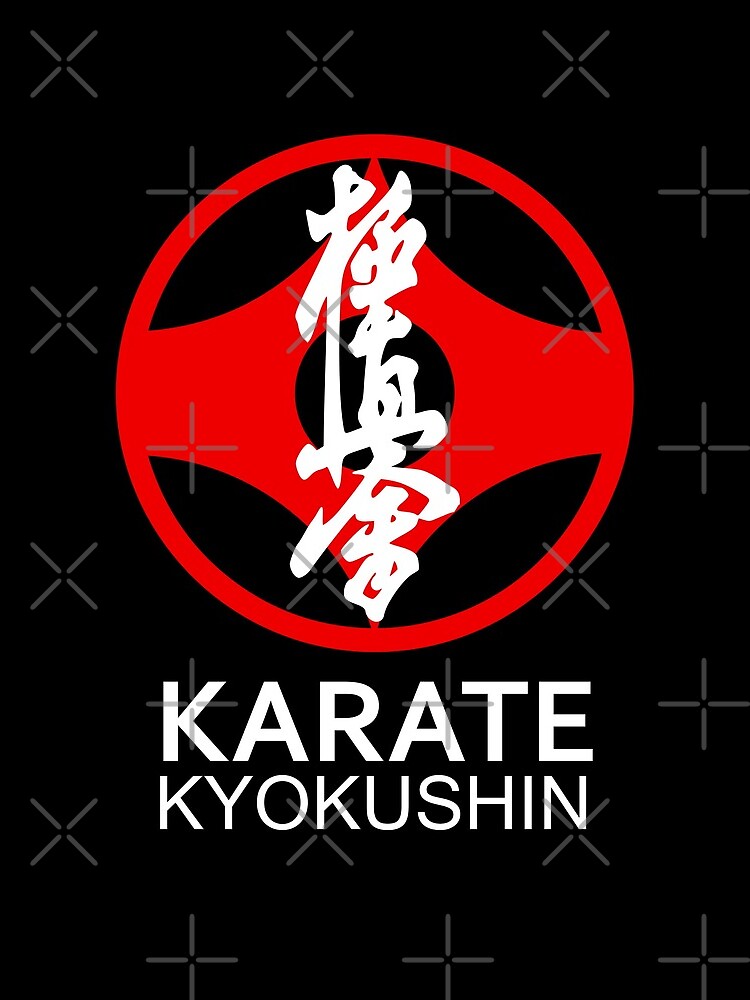 Artwork view, Kyokushin Karate Symbol and Kanji White Text designed and sold by DCornel