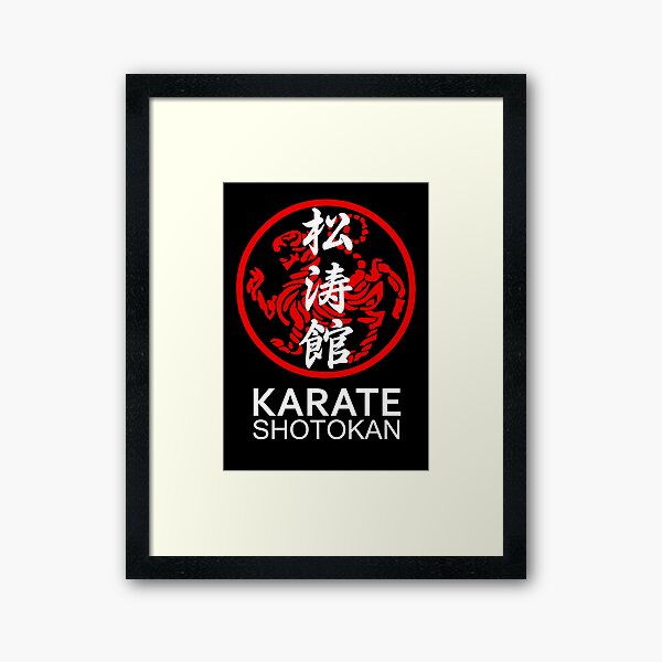 Aperçu de l'œuvre Symbole de Karaté Shotokan et texte blanc Kanji créée et vendue par DCornel.