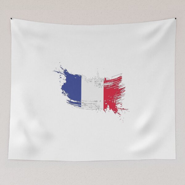 Item preview, France Flag Brush Splatter designed and sold by DCornel.