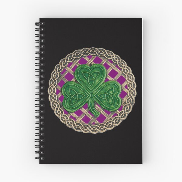Item preview, Celtic Knot Shamrock Purple Background designed and sold by Atteestude.