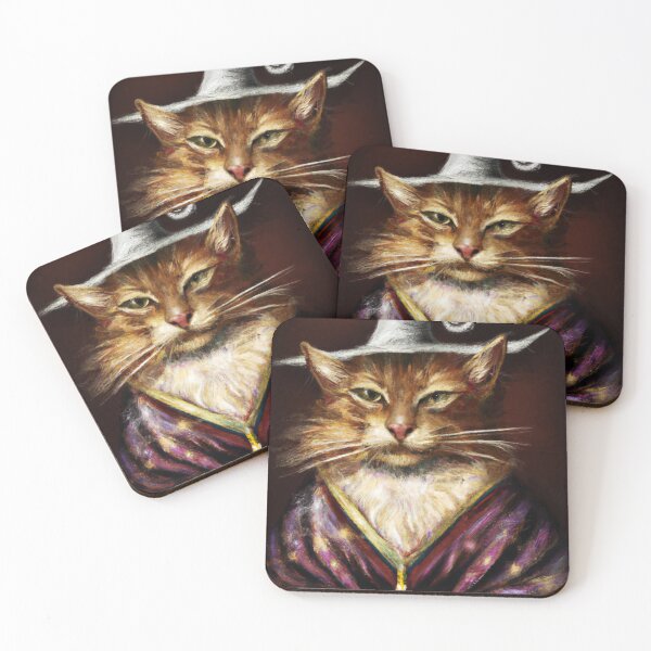 Item preview, Simon the Cat, wearing his wizard's hat (Baroque) designed and sold by thecatandkettle.
