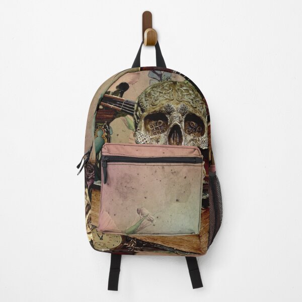 Item preview, Maroon Floral retro skull with roses and violin designed and sold by TjsDesignsnMore.