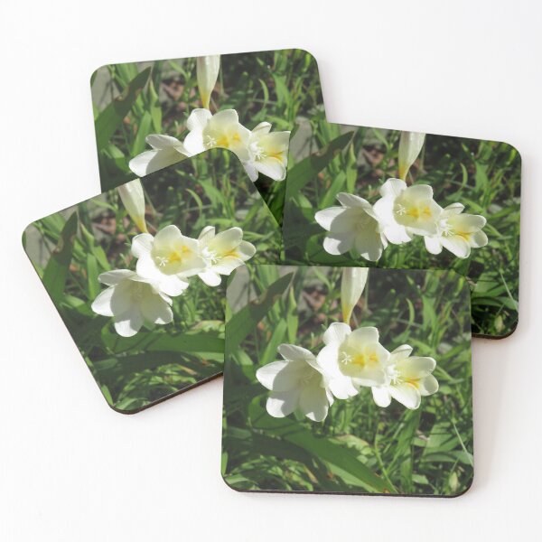Item preview, White freesia flowers designed and sold by greentiger1.