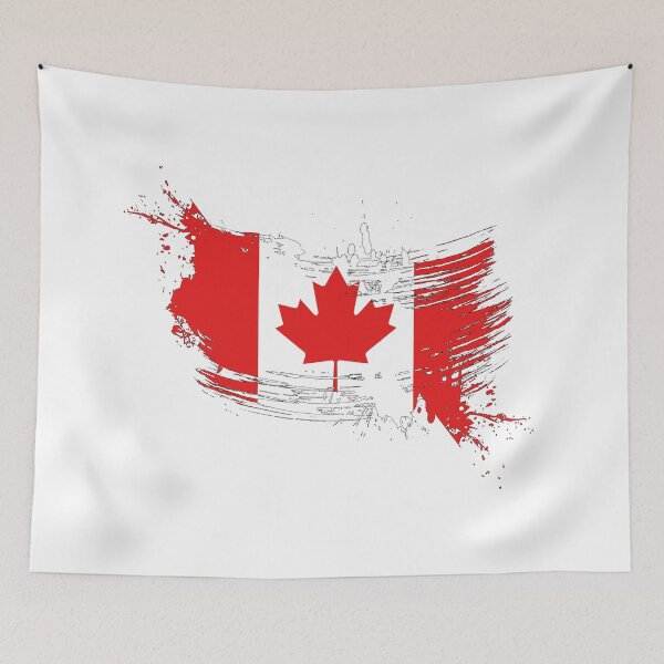 Item preview, Canada Flag Brush Splatter designed and sold by DCornel.