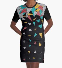 Flying paper planes Graphic T-Shirt Dress