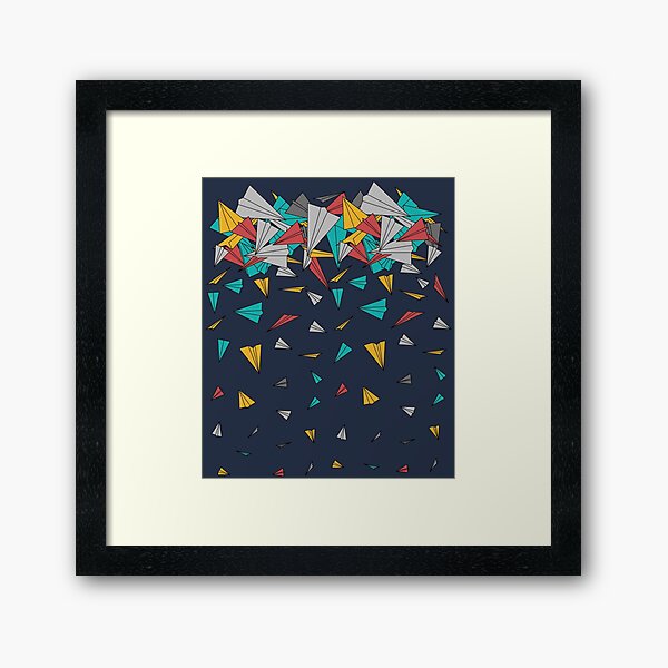 Flying paper planes Framed Art Print