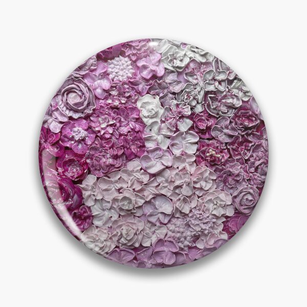 Item preview, Floral Pink Magenta Acrylic Textured Painting designed and sold by Dorsadaf M.