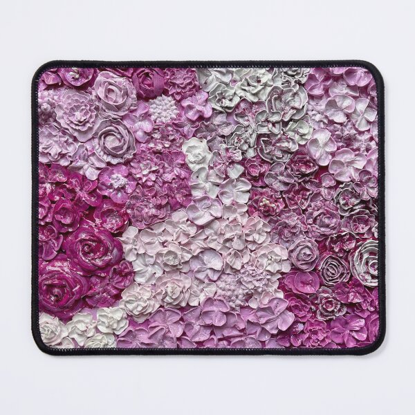 Item preview, Floral Pink Magenta Acrylic Textured Painting designed and sold by Dorsadaf M.