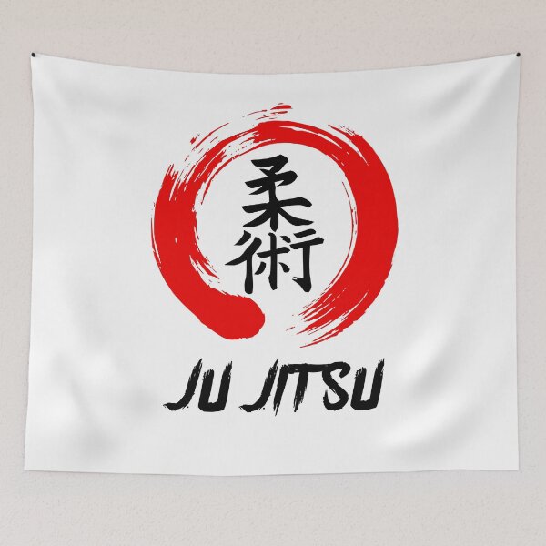 Artikelvorschau, JuJitsu-Kanji und roter Pinselkreis entworfen und verkauft von DCornel.