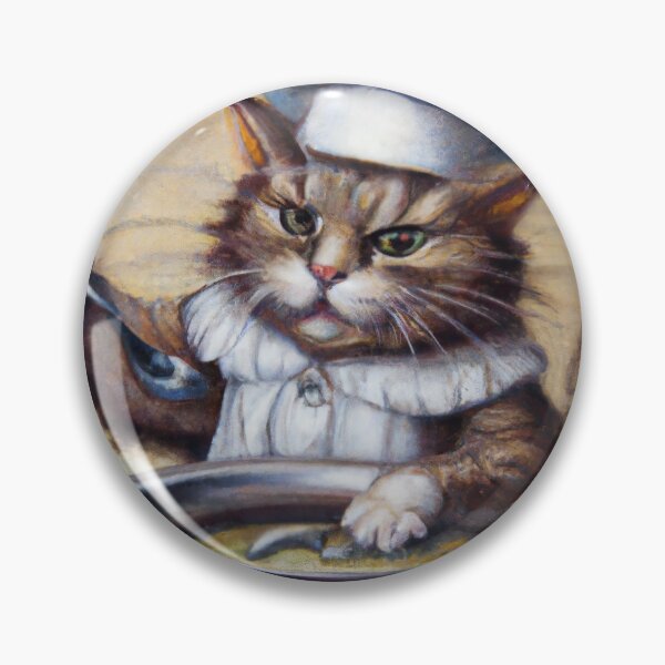 Item preview, Beignet the Cat, cooking soup (Baroque) designed and sold by thecatandkettle.