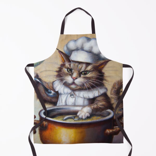 Item preview, Beignet the Cat, cooking soup (Baroque) designed and sold by thecatandkettle.