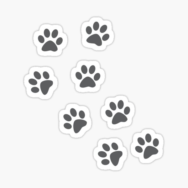 Animal footprint - gray. Sticker
