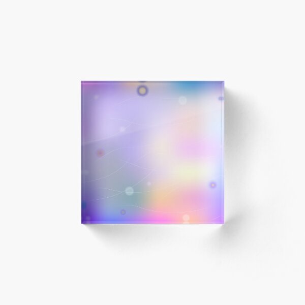 Bright colorful abstract print Acrylic Block