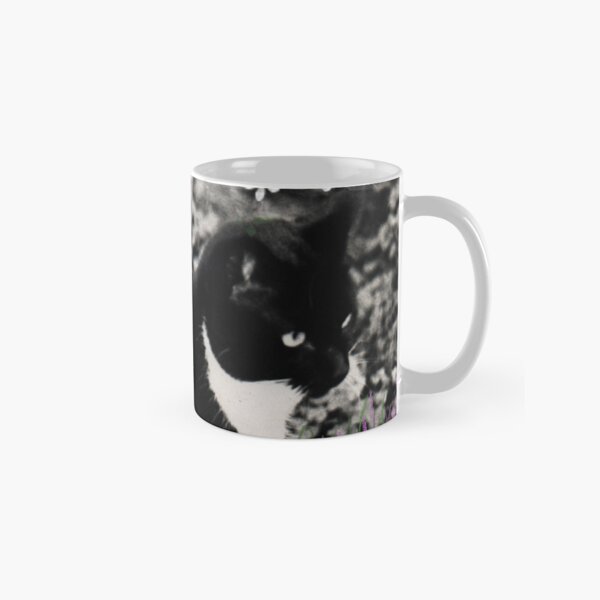 Item preview, Freckles in Flowers II - Tuxedo Cat designed and sold by Diane Clancy.