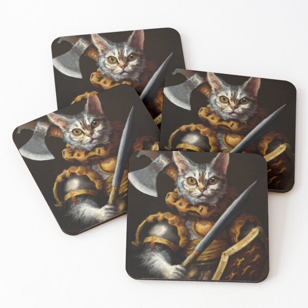 Item preview, Heath the Cat, posing with his armaments (Baroque) designed and sold by thecatandkettle.