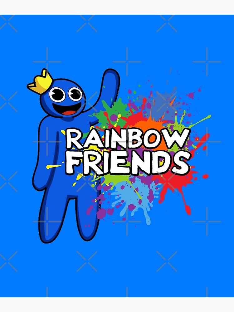 Blue, Rainbow Friends Paint Splatter  Art Print for Sale by rinjinsato