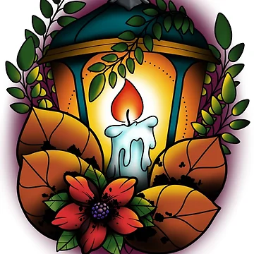 Artwork thumbnail, Neotraditional candle lantern by TheInkSmith