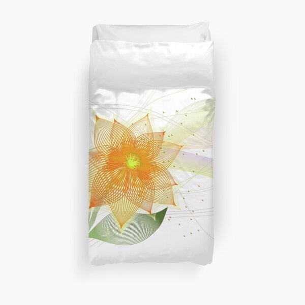 Fancy colorful abstract flower Duvet Cover