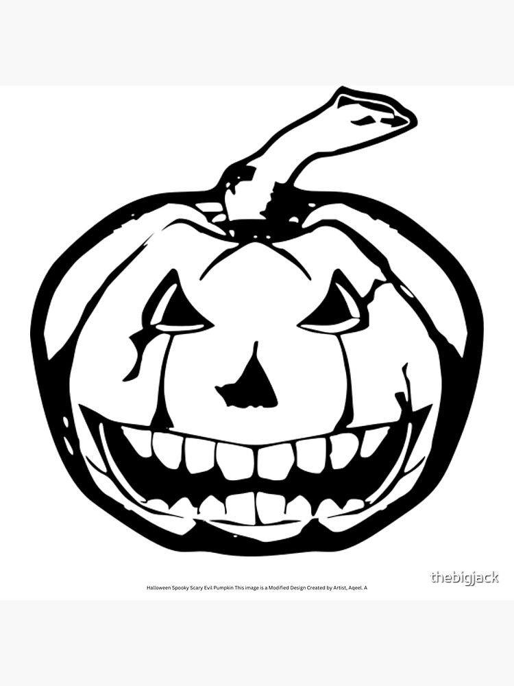 Halloween Spooky Scary Evil Pumpkin This Image Is A Modified Design