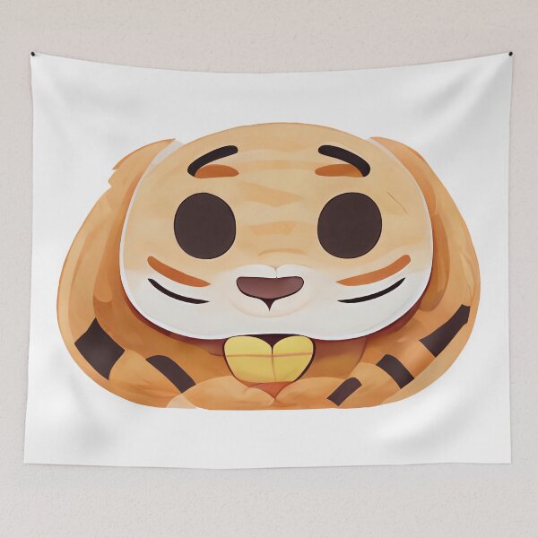Item preview, Tiger emoji emoticon  - Created by Artificial Intelligence designed and sold by Created-by-AI.