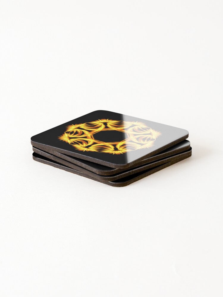 Thumbnail 4 of 5, Coasters (Set of 4), Fire star designed and sold by RomeoAzahar.