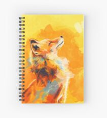 Glückseliges Licht - Fox-Illustration, Tierporträt, inspirierend Spiralblock