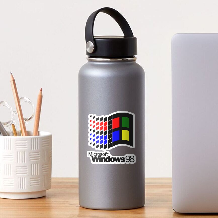 Microsoft Windows 98 Logo Vintage Sticker For Sale By Carlosrober