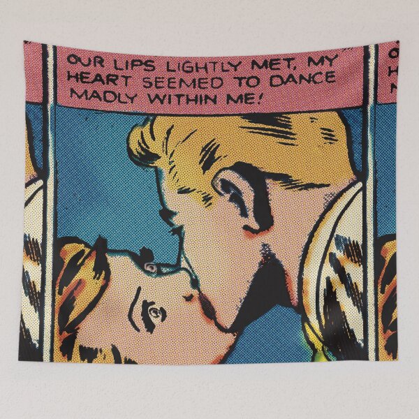 Item preview,  Comic Girl | Kiss | Retro | Vintage | Lichtenstein Inspired designed and sold by spinolator.