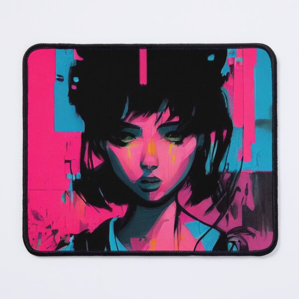 Item preview, Neon Glitch Girl designed and sold by ZombiePepper.
