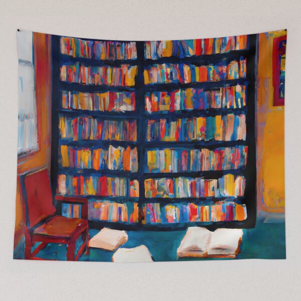 Item preview, Home Library Painting designed and sold by priddypaintings.