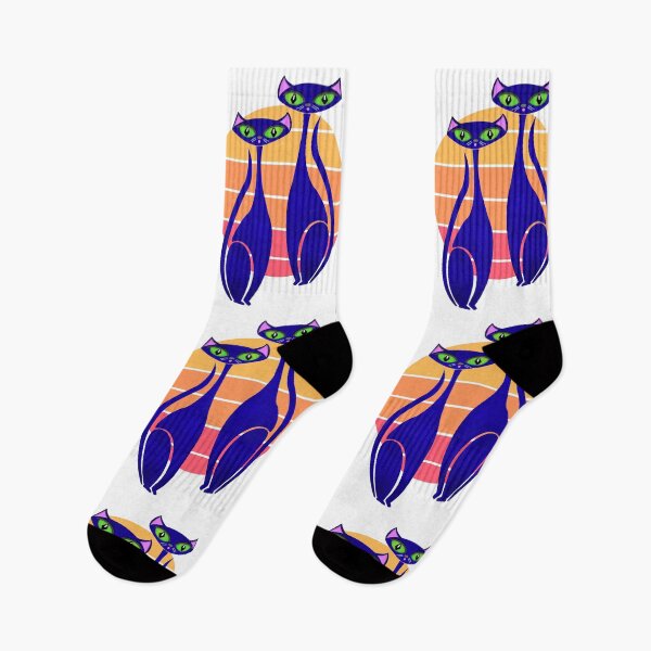 Item preview, Moody Blue Siamese Cats Sunset designed and sold by FlippinTurtles.