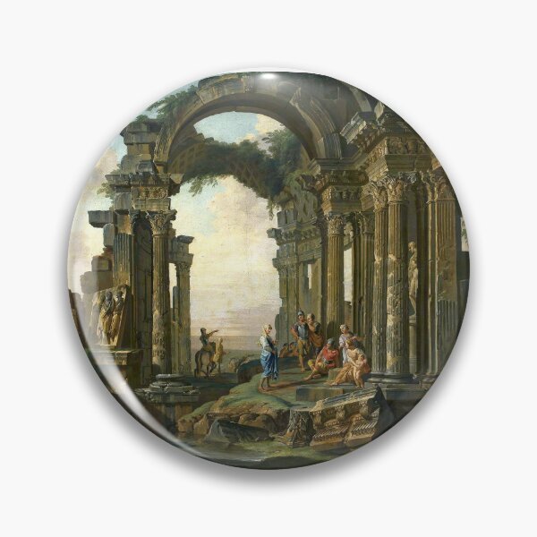 Item preview,  Giovanni Paolo Panini Architectural capriccio with Roman ruins designed and sold by OldTimeArt.